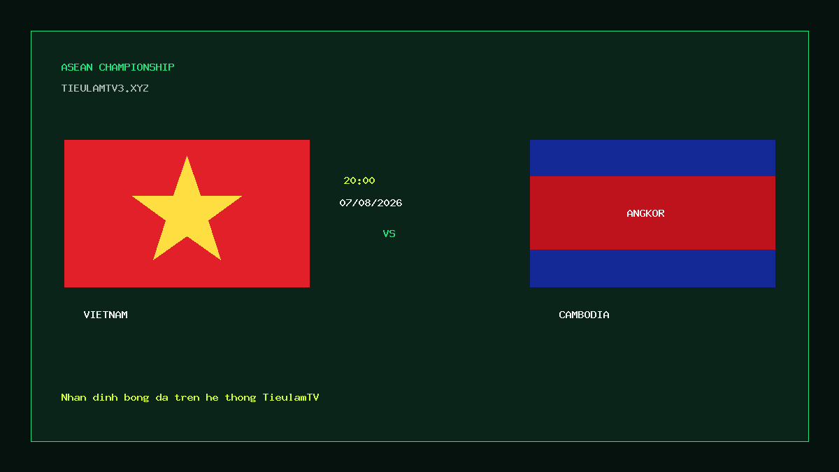 Việt Nam vs Campuchia 20h00 ngày 07/08/2026: quyền tự quyết